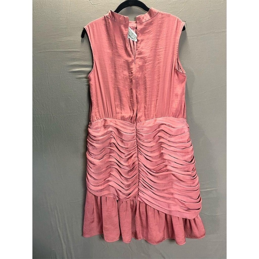 Fab'rik Women's Pastel Pink Sleeveless Ruffle Hem Mini Dress‎ Size L NWT - Picture 3 of 3